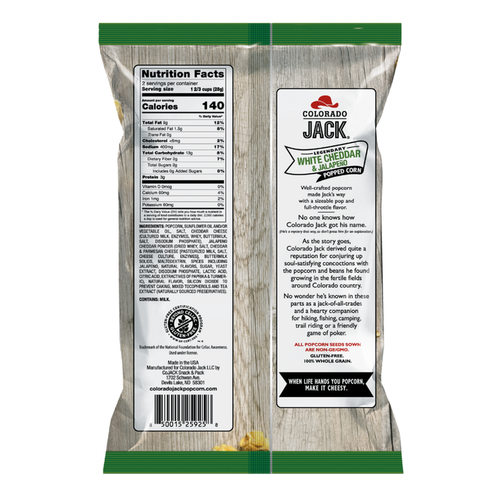 Colorado Jack White Cheddar & Jalapeño Popcorn