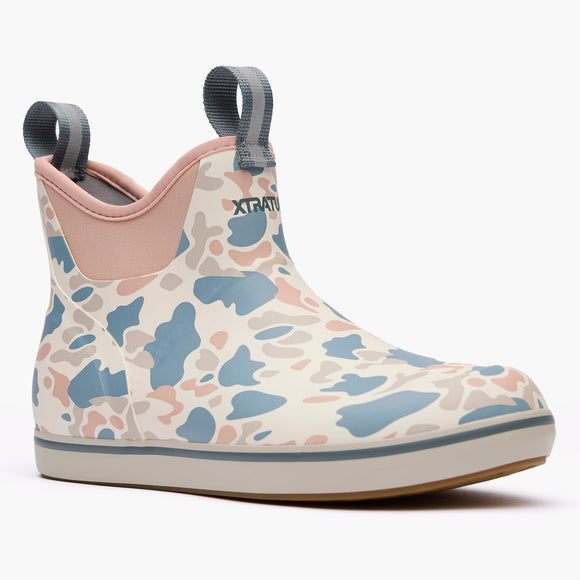 XtraTuf Women's Ankle Deck Boot Ivory Duck Camo