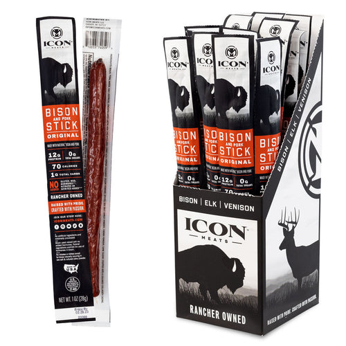 Icon Meats Bison and Pork Sticks Original