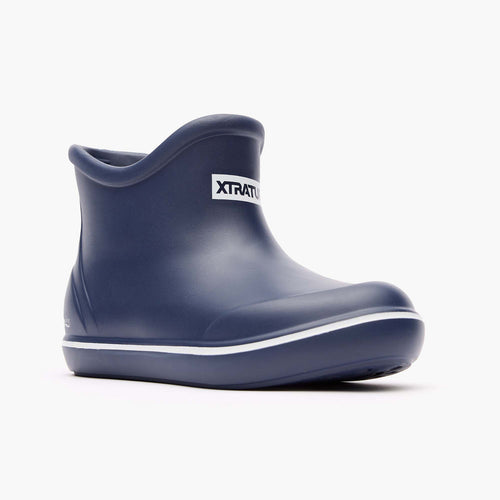 XtraTuf Tufs Big Kids Ankle Deck Boot Navy