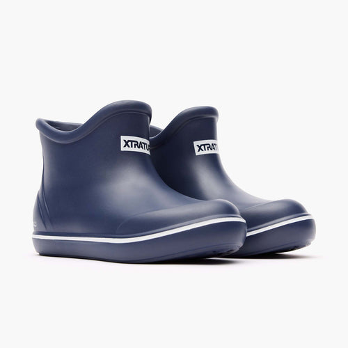 XtraTuf Tufs Big Kids Ankle Deck Boot Navy