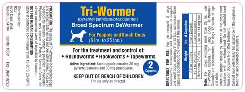 Tri-Wormer Capsules for Dogs